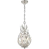 Crystorama Broche 9'' Antique Silver Chandelier