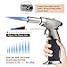 Heavy Duty Kitchen Culinary Butane Blow Torch,Refillable Cigar Lighter with Safety Lock Switch and Adjustable Flame for Creme Brulee Cooking,Camping, Grill (Butane Gas Not Included)