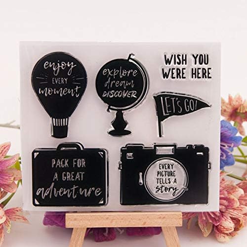 Serius Travel Clear Silicone Rubber Stamp for DIY Scrapbooking/Photo Album Decorative Craft 389