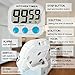Weicai 2 Pack Digital Kitchen Timer with Premium Magnetic Backing for Cooking, Baking and More (LCD Display, Loud Alarm, Countdown)