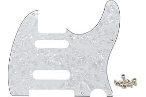 SHENGSUI White Pearl 8 Holes SS Guitar Tele Pickguard Fit Fender Nashville Telecaster Pickguard Replacement