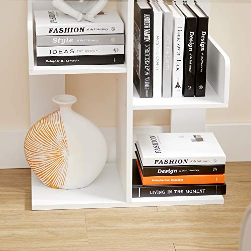 VASAGLE Bookcase, TreeShaped Bookshelf with 8 Storage Shelves, Rounded
