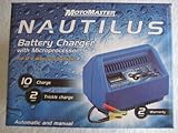 MotoMaster Nautilus Battery Charger with Microprocessor, 12V, 2A/10A, Automatic and Manual Modes (Manufactured by Schumacher)