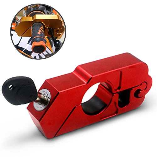 CNC Aluminum Alloy Motorcycle Lock,Universal Handle Lock Secure your Motorbike, Bike, Scooter, Moped - Anti-theft Only Takes 5 Seconds(1 pound)