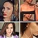 LXBSIYI Huge Gold Hoop Earrings for Women - Plated 10k Gold Stainless Steel Hooped Earrings for Women, 70-100mm Large Gold Hoop Earrings (2 Pairs of 3.94
