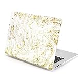Macbook Air 13 Case, GMYLE Hard Case Print Frosted for MacBook Air 13 inch (Model: A1369 and A1466) - White Swirling Paint Pattern Rubber Coated Hard Shell Case Cover