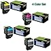 Lexmark 6855406 80C10C0, 80C10K0, 80C10M0, 80C10Y0 Standard Yield Toner Cartridge Set