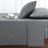 HYPREST Cotton Sheets Queen Size, 18 Inch Deep Pocket Queen Sheets Hotel Luxury Soft - 600 Thread Count