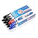 VIZ-PRO 3 Colored Double Head Dry Erase Markers with Round Tip / Chisel Tip, Pack of 10
