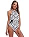 ADFOLF Womens Bathing Suit Halter High Neck One Piece Swimsuit Backless Swimwear S