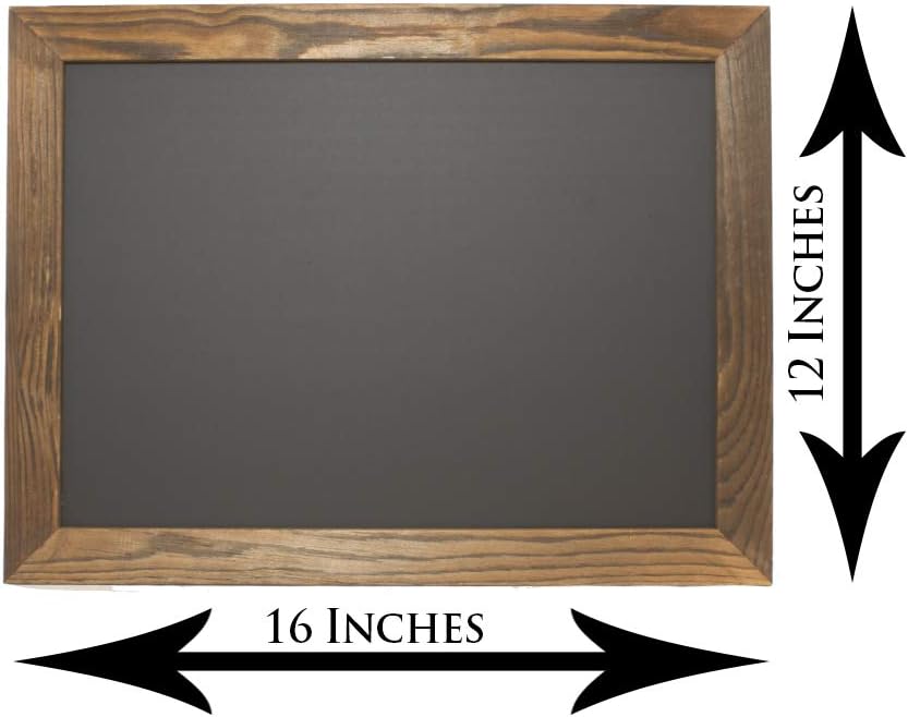 Peraco's Chalkboard Sign with Easel Stand Pack - 16"x12" Wooden Frame Includes 8 Liquid Chalk Markers and Multiple Accessories - Perfect Rustic Decor : Office Products