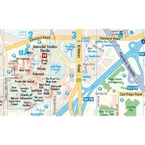 Laminated Orlando Map by Borch (English, Spanish, French, Italian and German Edition)
