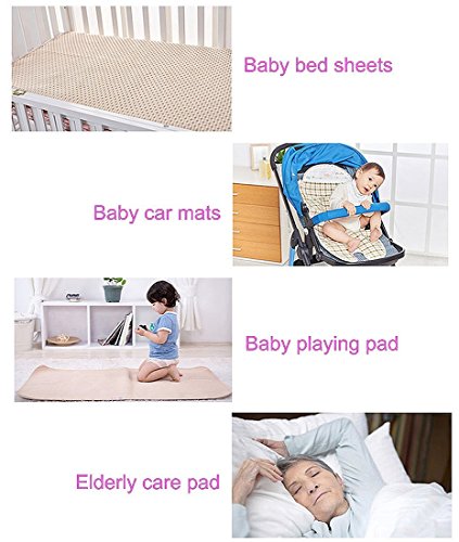 Baby Waterproof Pad Bed Mattress Protector Reusable Incontinence Pads Organic Cotton 4 Protective Layers Ultra Absorb Sheets for Infants Kids, Size 39.5â€x23.8â€ (1 Pack)