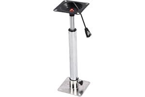 Fafeicy Adjustable Pedestal Marine Fishing Chair Durable Stainless Steel Base Adjustable Height 21 to 30 Inches for Pontoons 