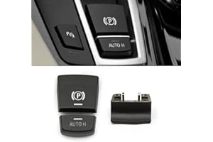 Goodithy Black Electronic Handbrake Parking Switch Hand Brake P Button Cover Auto H Button Replacement Compatible with BMW 5 7 X3 X4 X5 X6 F Series F01 F02 F10 F12 F15 F16 F25 F26