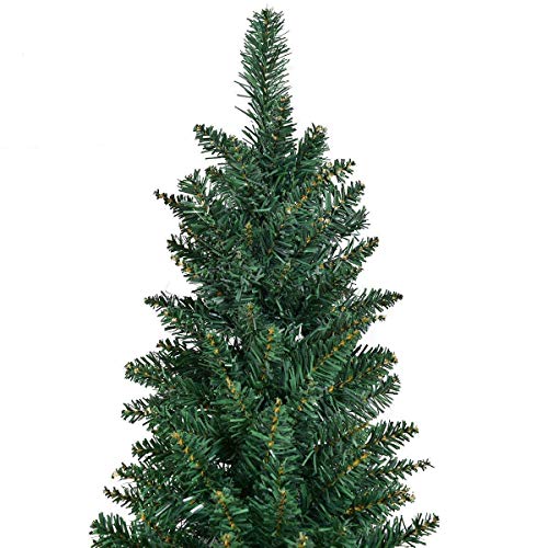 Goplus Artificial Pencil Christmas Tree PVC Slim Tree w/Sturdy Metal