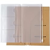 Moterm Kraft File Folder + Zipper PVC Pouch/Storage Bag Travelers Journal Accessories Pack - Refills for Standard Size Travelers Notebook