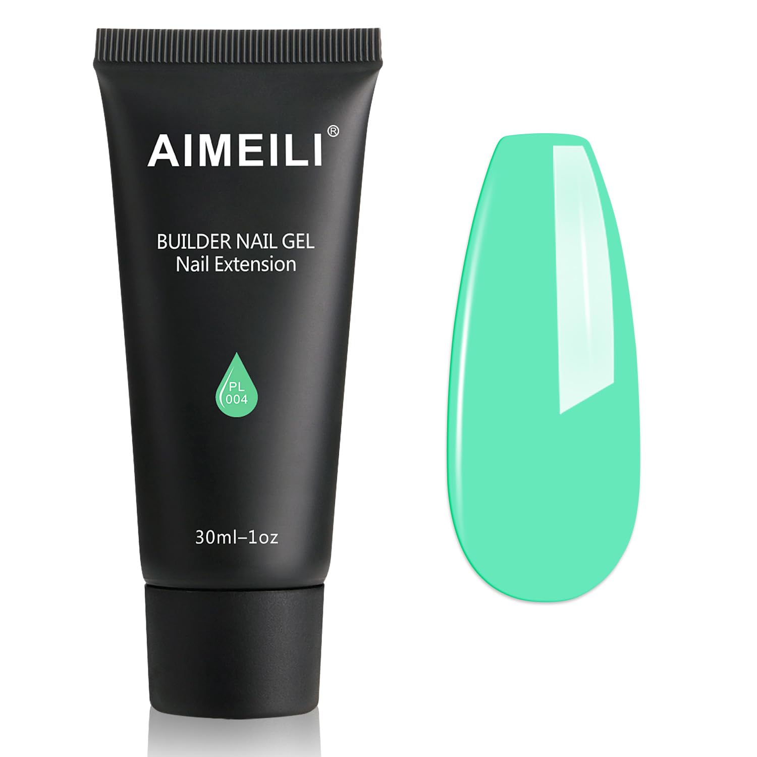 AIMEILI Nail Extension Gel 30ML, Jelly Green False Nail Gel Acrylic Gel Builder Nail Gel UV LED Nail Enhancement Gel Nail Thickening for DIY Salon Nail Art Design 004