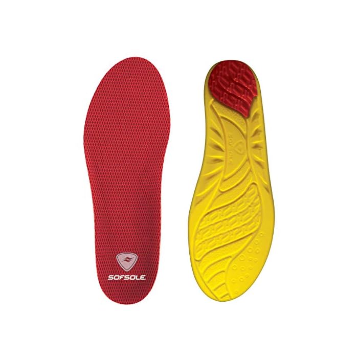 Sof Sole Insoles Men's High Arch Performance Full-Length Foam Shoe Insert