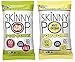 Skinny Pop Popcorn .65 oz Original & White Cheddar 100 Calorie Bag Variety Pack of 10 with By The Cup Bag Clip