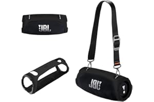 LAIMONEY Silicone Cover Case Compatible with JBL Xtreme 3 Portable Bluetooth Speaker, Waterproof Soft Skin Silicone Protective Case for JBL Xtreme 3 Bluetooth Speaker Accessories (Black)