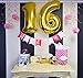 Sterling James Co. Sweet 16 Birthday Banner - Sweet Sixteen Decorations, Party Favors, Supplies, Gifts, Themes and Ideas - Milestone Happy Birthday Decorations