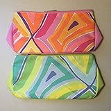 New! 2015 Clinique 2-piece Cosmetic Makeup Bag Zipper Pouch Set