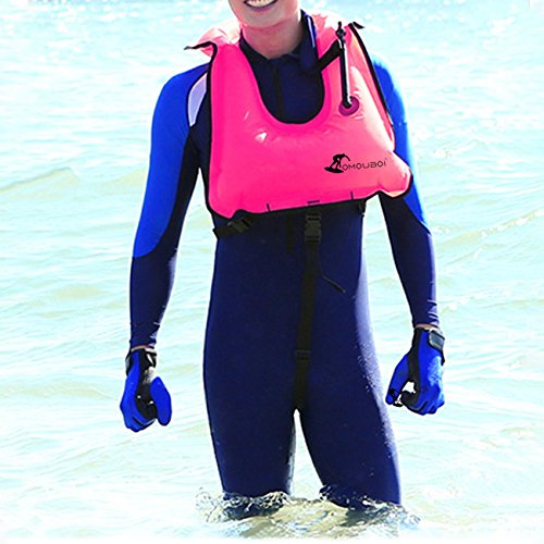 OMOUBOI Life Jackets Unisex Adult Inflatable Snorkel Vest Snorkel Jacket Free Diving Safety Jacket