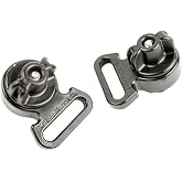 YakAttack Horizontal Tie Downs, Track Mount Kayak Anchors, 2 Pack | Crate Bag &amp; Bungee Anchoring | Fits GearTrac MightyMounts &amp; Most Factory Rails | Low-Profile Track Hardware