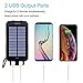 Solar Power Bank, 20000mAh Portable Solar Phone Charger External Battery Pack with Dual USB 5V 1A/2.1A Output Ports and LED Lights, Outdoor Solar Battery Charger with Compass for Cellphone and More