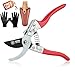 Pruning Shears OBED - 8” Professional Bypass - Hand Pruners with Durable SK-5 Sharp Stainless Steel Blade - Tree Hand Clippers with Ergonomic Pvc Coated Handle and Safety Lock Gardening Shears Tools