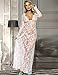 Dean Fast Women Plus Size Floral Lace Nightgown Long Lingerie Sleepwear Chemise White XXXL