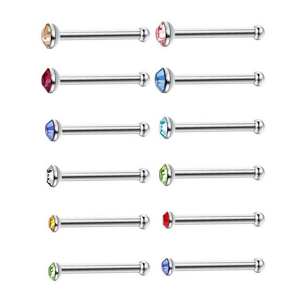 Pesters Unisex Fashion Geometric Rhinestone Nose Stud Nose Decoration Accessories Faux Body Piercing Jewelry