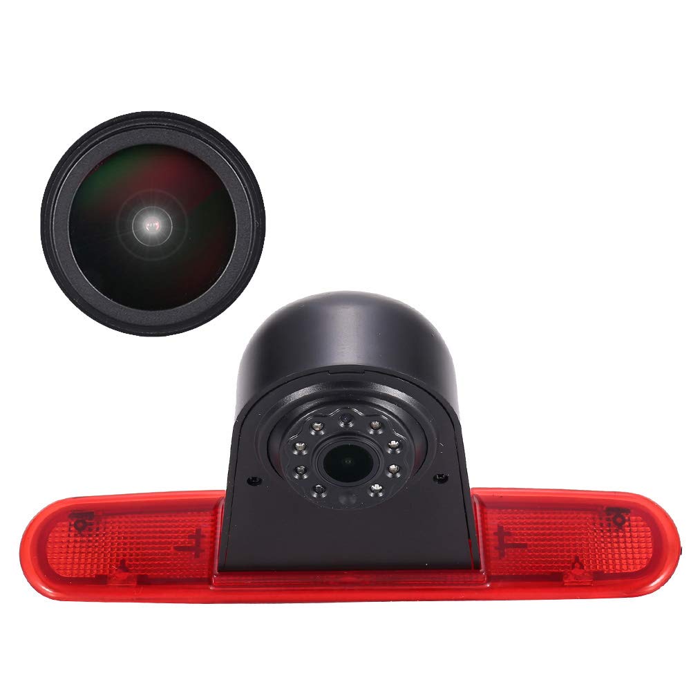 1280 * 720 pixels Car Third Roof Top Mount Brake Lamp Camera Brake Light Rear View Backup Camera for Fiat Doblo 263 2010 to present Van Opel Combo 2011-2018 waterproof night vision 170 degree