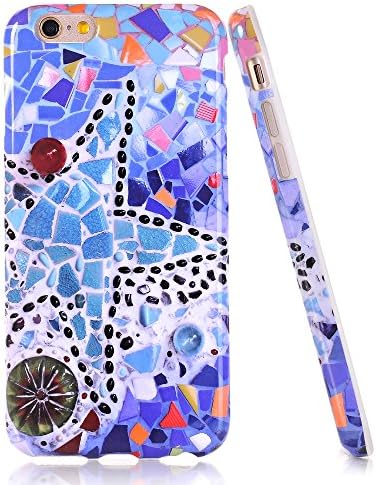 iPhone 6 Plus / 6s Plus case for girls, Walago [Creative Design Design] Flexible Soft Silicone TPU cover with Glossy Pattern for both iPhone 6 Plus &amp; 6s Plus (5.5") [colorful gravel](U.S-02)