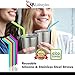 Silicone Straws By KJA: Set Of 6 Reusable Silicone And Stainless Steel Straws For 30 oz Yeti | Rtic Tumbler With Cleaning Brushes And Storage Pouch – Extra Long Multipurpose Straws For Drinks And More