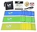 LIV Active Fitness Sale: Premium Set of 3 Non- Latex Resistance Bands with Free Travel Pouch, Door Anchor and Full Body Workout Manual (e-Book) - Professional Grade - (Light, Medium, Heavy)