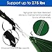 Yes4All Single Lightweight Camping Hammock with Strap & Carry Bag – Nylon Parachute Hammock / Lightweight Portable Hammock for Camping, Hiking (Green)