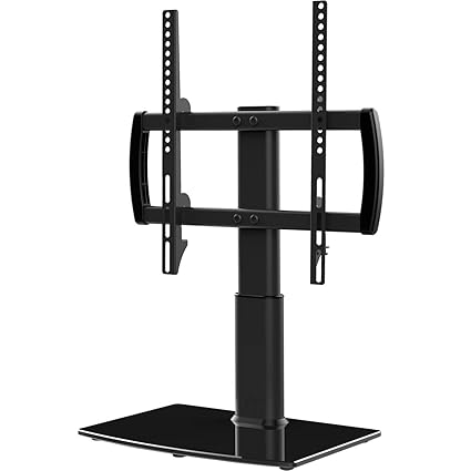 Universal Tisch Fernseher Standfuß Fernsehtisch TV Ständer TV Halterung Höhenverstellbar Fernsehstand für 27-55 Zoll, Max.VES