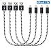 FERIRAMA Lightning to USB Cable 1 Feet Short 8 Pin Charging Charger for iPhone iPad iPod Gray (4 Pack)