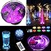 Browill Submersible LED Lights, 10 RGB LEDs 16 Colors Waterproof Underwater Lights with Remote Control for Aquarium Vase Base Pond Pool Garden Home Party Wedding Christmas Decoration (4 Pack)