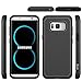 Samsung Galaxy S8 Case, Laxier Lightweight Slim Thin Soft Silicone + Hard PC Plastic Dual Layer Rubber Bumper Protective Phone Cover (just for the regular size S 8, not fit S 8 plus)(black)