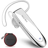 Bluetooth Headset New bee 24Hrs V5.0 Bluetooth Earpiece Wireless Handsfree Driving Headset with Noise Canceling Mic Headset C