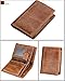 Wallet for Men With Coin Pocket RFID Leather Card Holder Big Trifold 3 ID Windows (Brown)