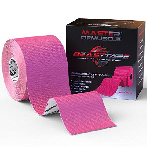 Kinesiology Tape with *FREE* Ebook Featuring Latest Strapping and Taping Applications For Best Results - *BONUS NEW YEAR Workout Ebook* - Best Therapeutic Sports Tape for Injury and Performance - Ideal for Knee, Shoulder, Elbow, Ankle, Neck Pain and