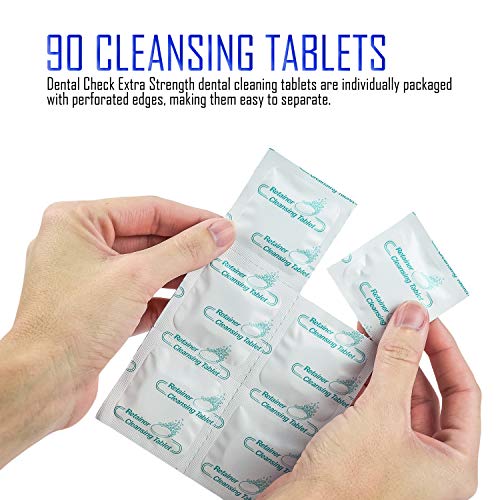 Dental Check Retainer & Denture Cleaning Tablets + Free Denture Case