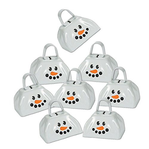 Play kreative snowman cowbells - set of 12 metal cowbell noisemak…