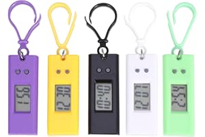 Hemobllo 15 Pcs Digital Keychain Watch - Colorful Digital Pocket Watch Clip-on Backpack Mini Electronic Keychain for Exams, Home, Office and Outdoor Use (Random Color)