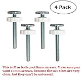 4 Pack M10 Pressure Gates Threaded Spindle Rods,10 mm Baby Gates Accessory Screw Bolts Kit Fit for Pet Child Kid Walk Through Pressure Mounted Gates Guard