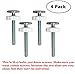 4 Pack M10 Pressure Gates Threaded Spindle Rods,10 mm Baby Gates Accessory Screw Bolts Kit Fit for All Pressure Mounted Walk Thru Gates